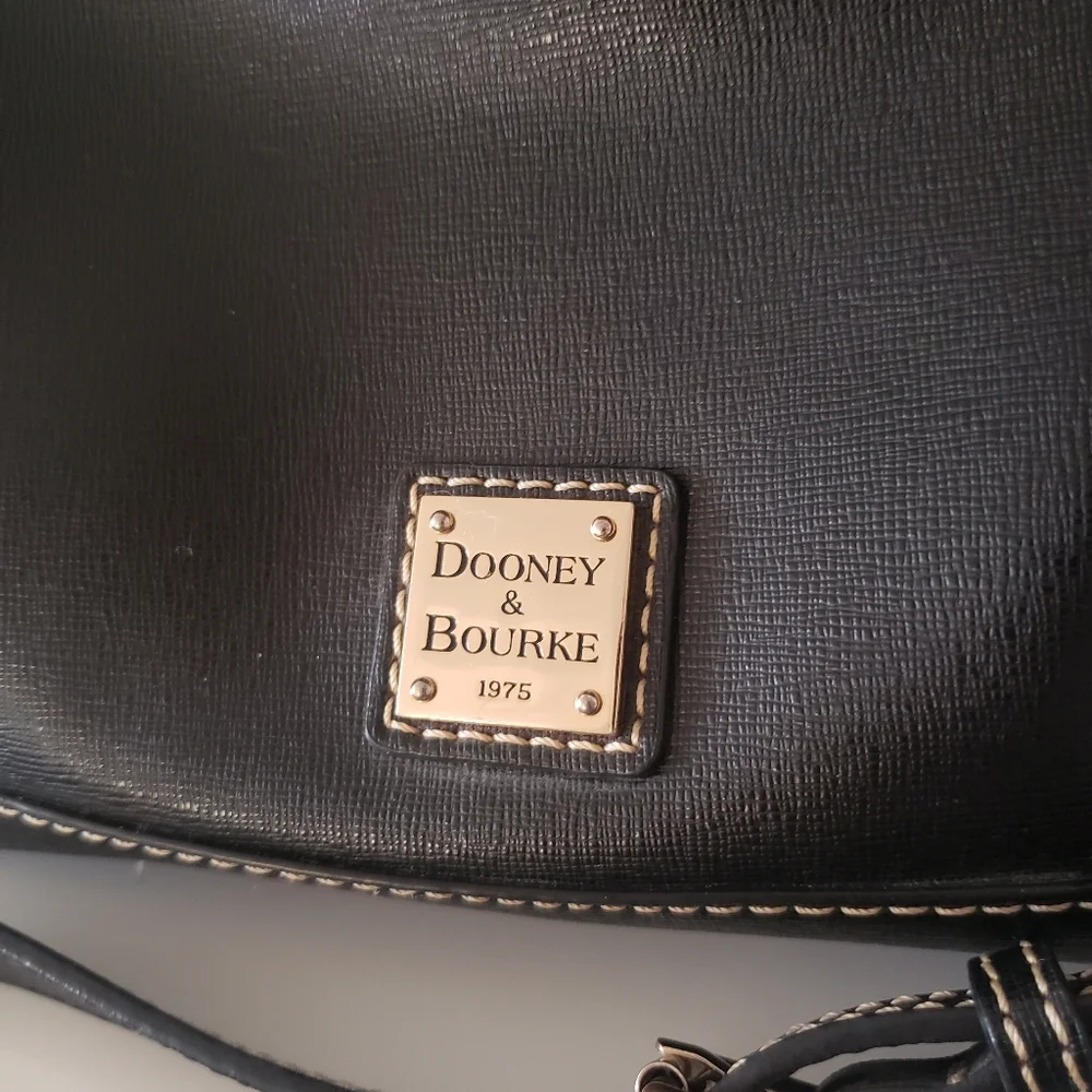 DOONEY & BOURKE Saffiano Leather Darcy Satchel Double Handles Removable Strap - Picture 5 of 16